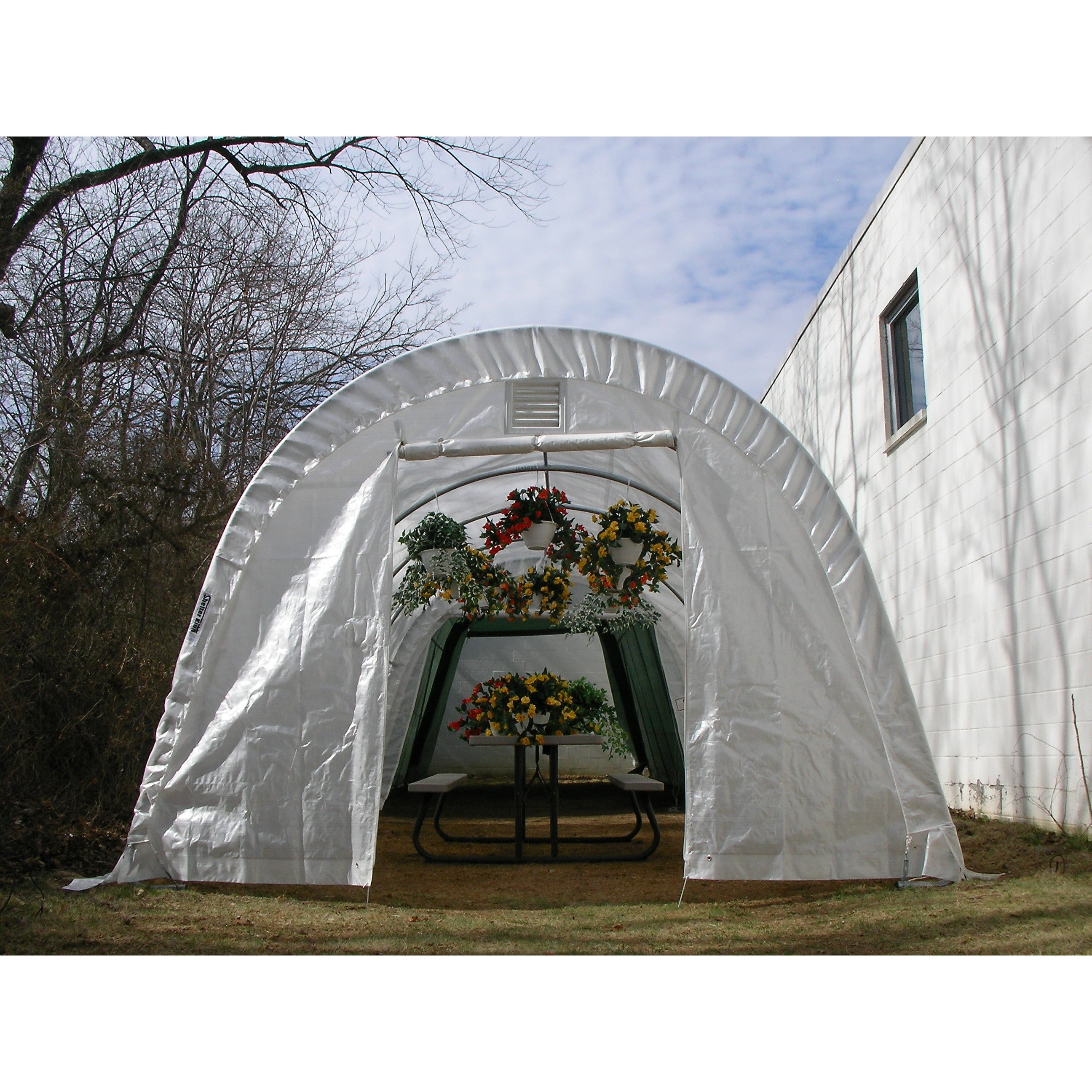 Rhino Shelters 22’W x 24’L x 12’H Greenhouse (House Style)