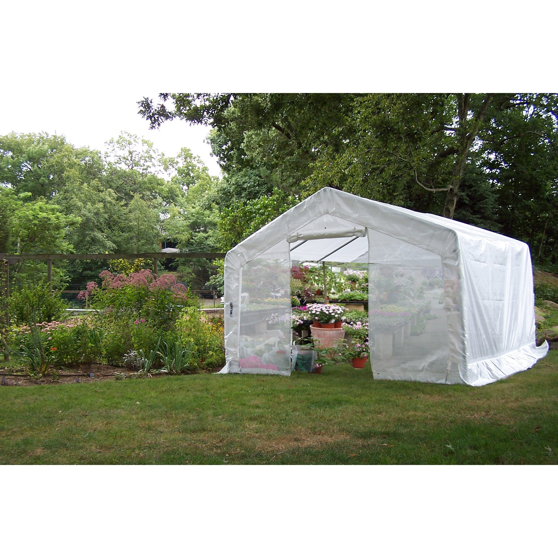 Rhino Shelters 22’W x 24’L x 12’H Greenhouse (House Style)