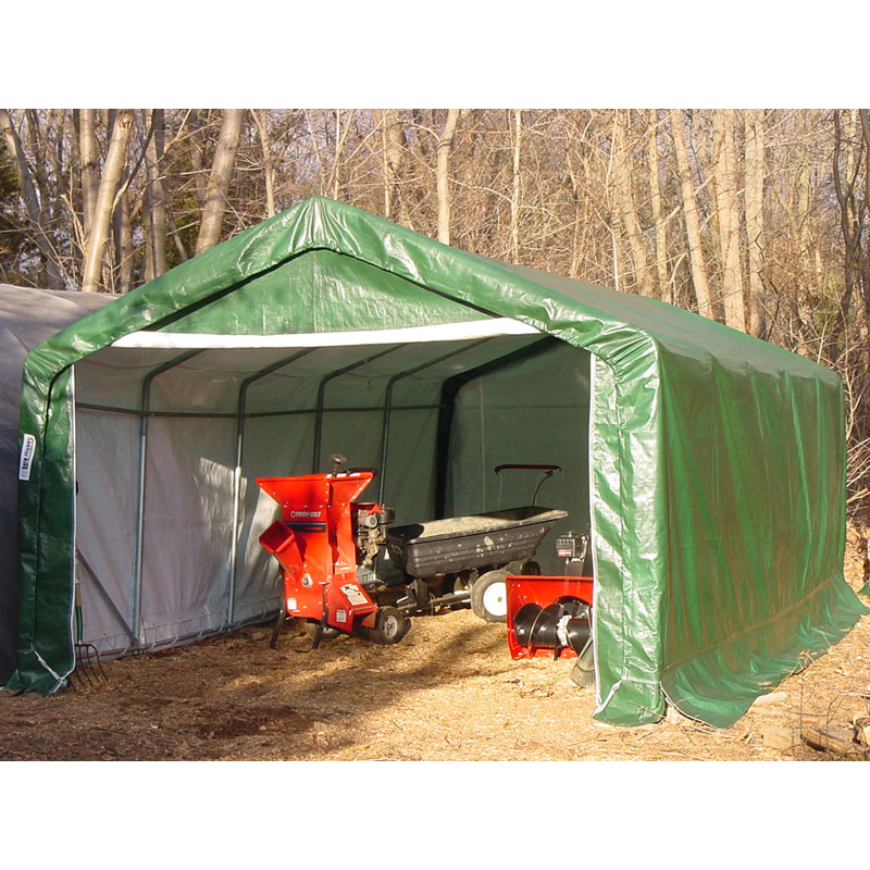 Rhino Shelters 12’W x 20’L x 8’H Instant Garage (House Style)