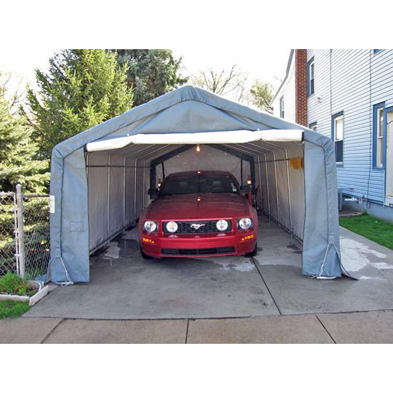 Rhino Shelters 12’W x 24’L x 8’H Instant Garages (House Style)