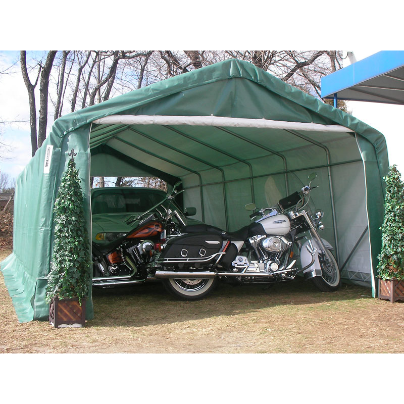 Rhino Shelters 12’W x 24’L x 8’H Instant Garages (House Style)