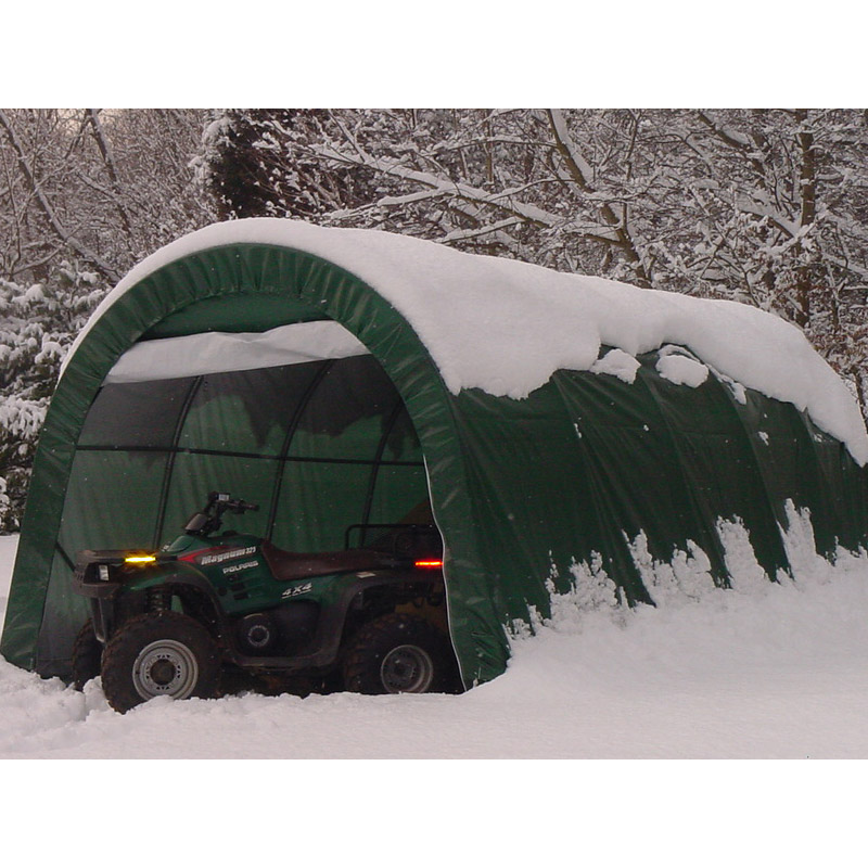 Rhino Shelters 12’W x 40’L x 8’H Instant Garage (Extended Round Style)