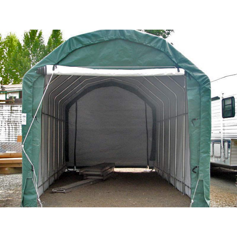 Rhino Shelters 12’W x 28’L x 12’H Instant Garage (Extended Barn Style)