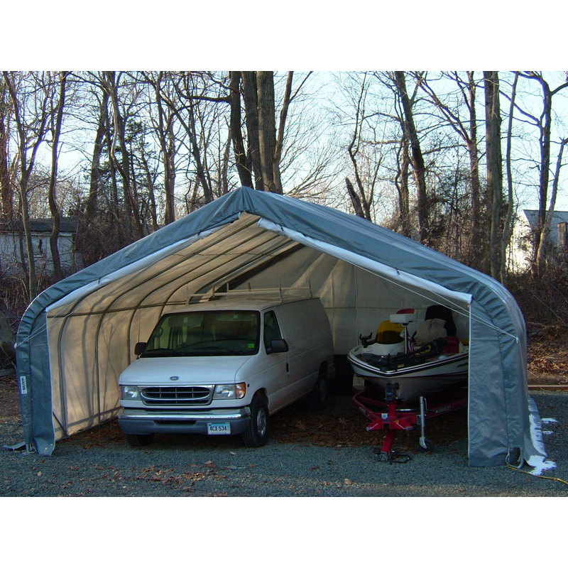 Rhino Shelters 22’W x 24’L x 12’H Instant Garage (Peak Style)