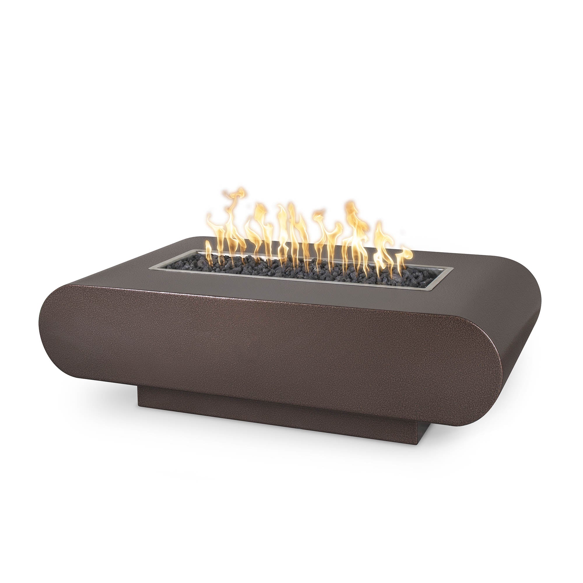 The Outdoor Plus 48" Rectangular La Jolla Fire Pit - Powder Coated Metal