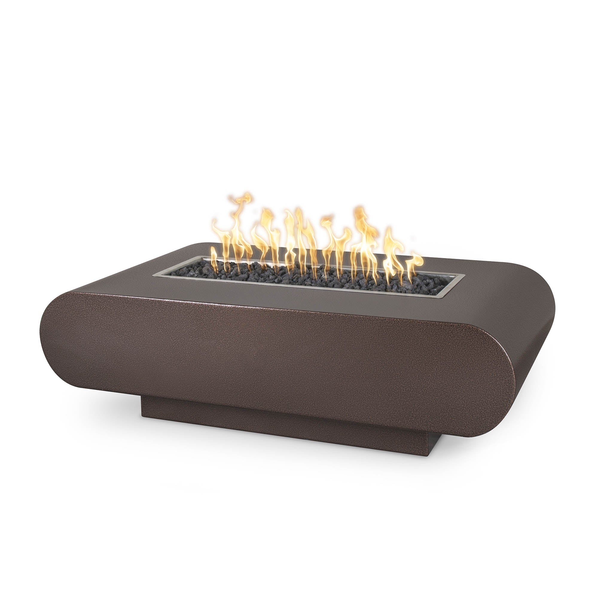 The Outdoor Plus 96" Rectangular La Jolla Fire Pit - Powder Coated Metal