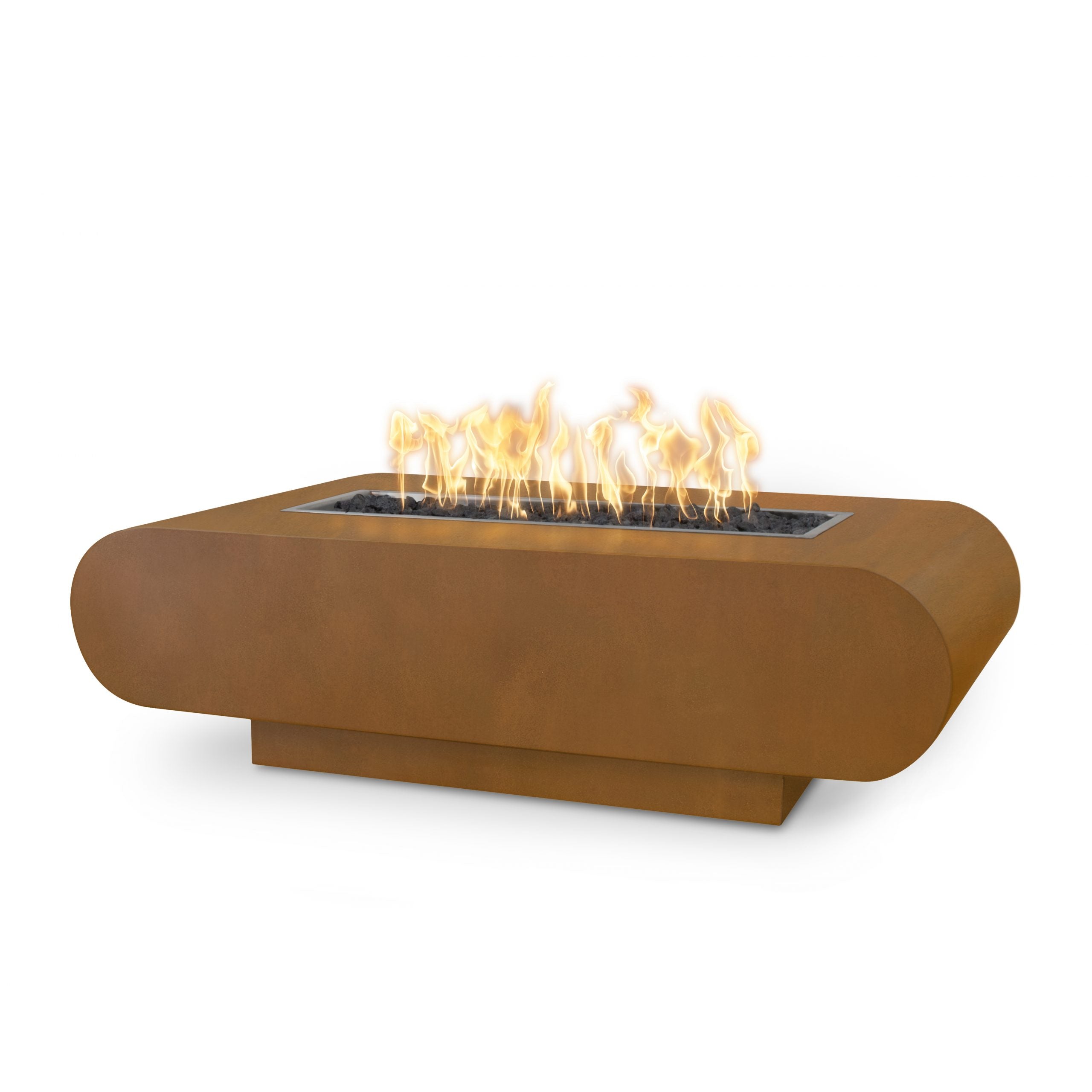 The Outdoor Plus 96" Rectangular La Jolla Fire Pit - Corten Steel