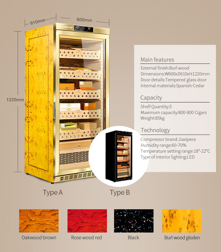 Raching MON1800A Climate Control Cigar Humidor