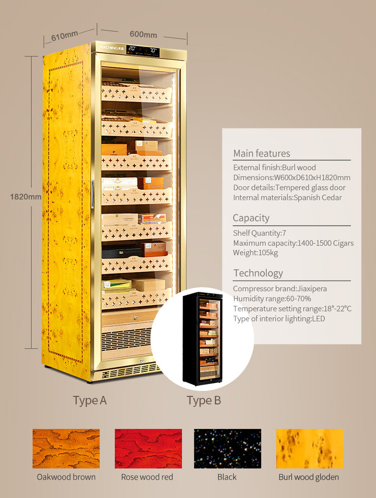 Raching MON3800A Climate Control Cigar Humidor