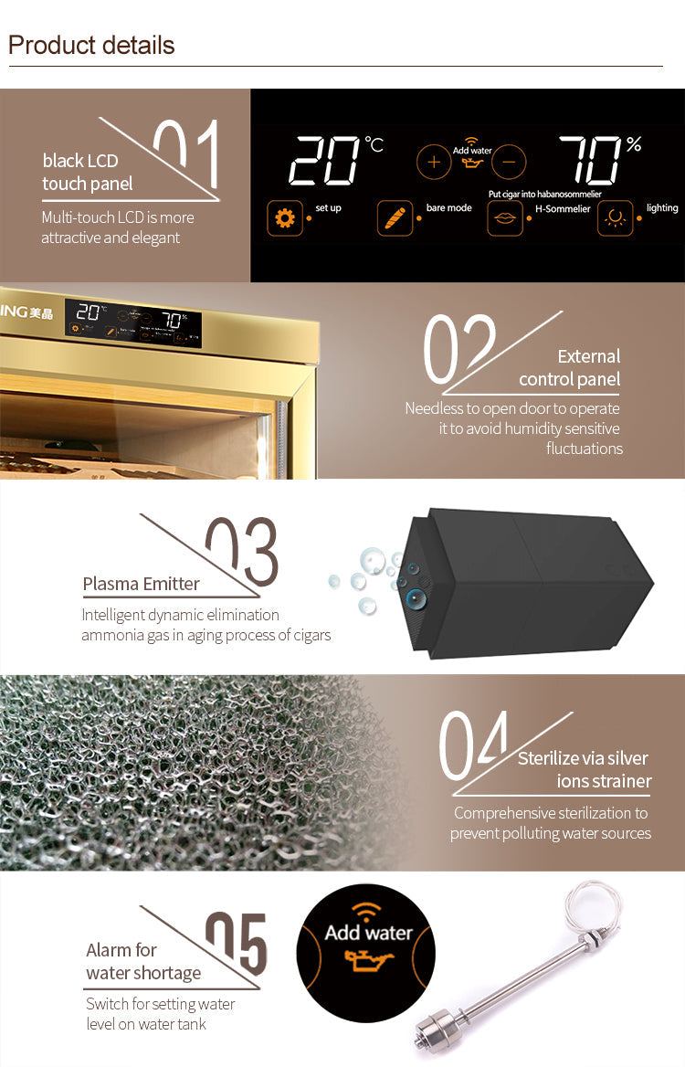 Raching MON3800A Climate Control Cigar Humidor