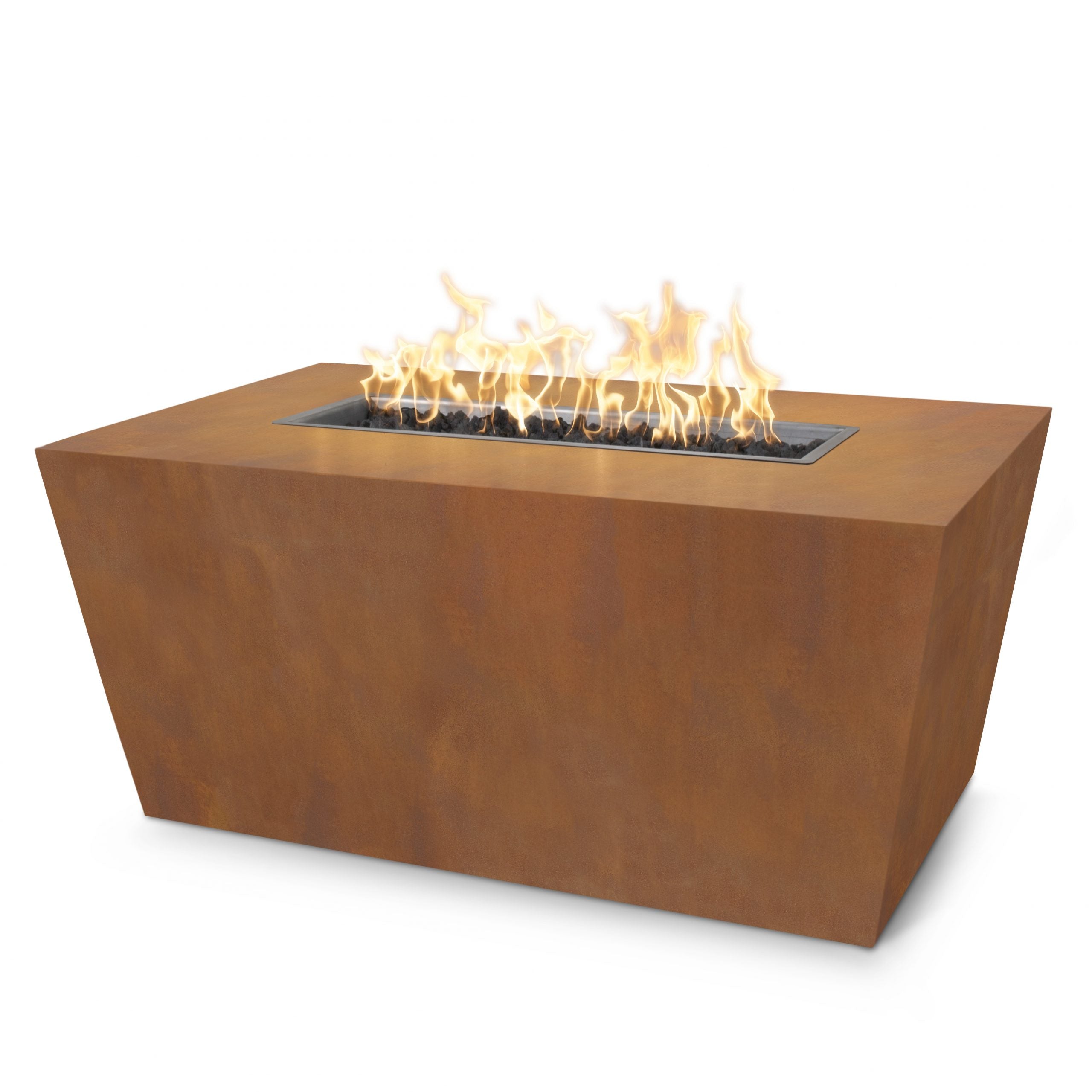 The Outdoor Plus 60" Rectangular Mesa Fire Pit - Corten Steel