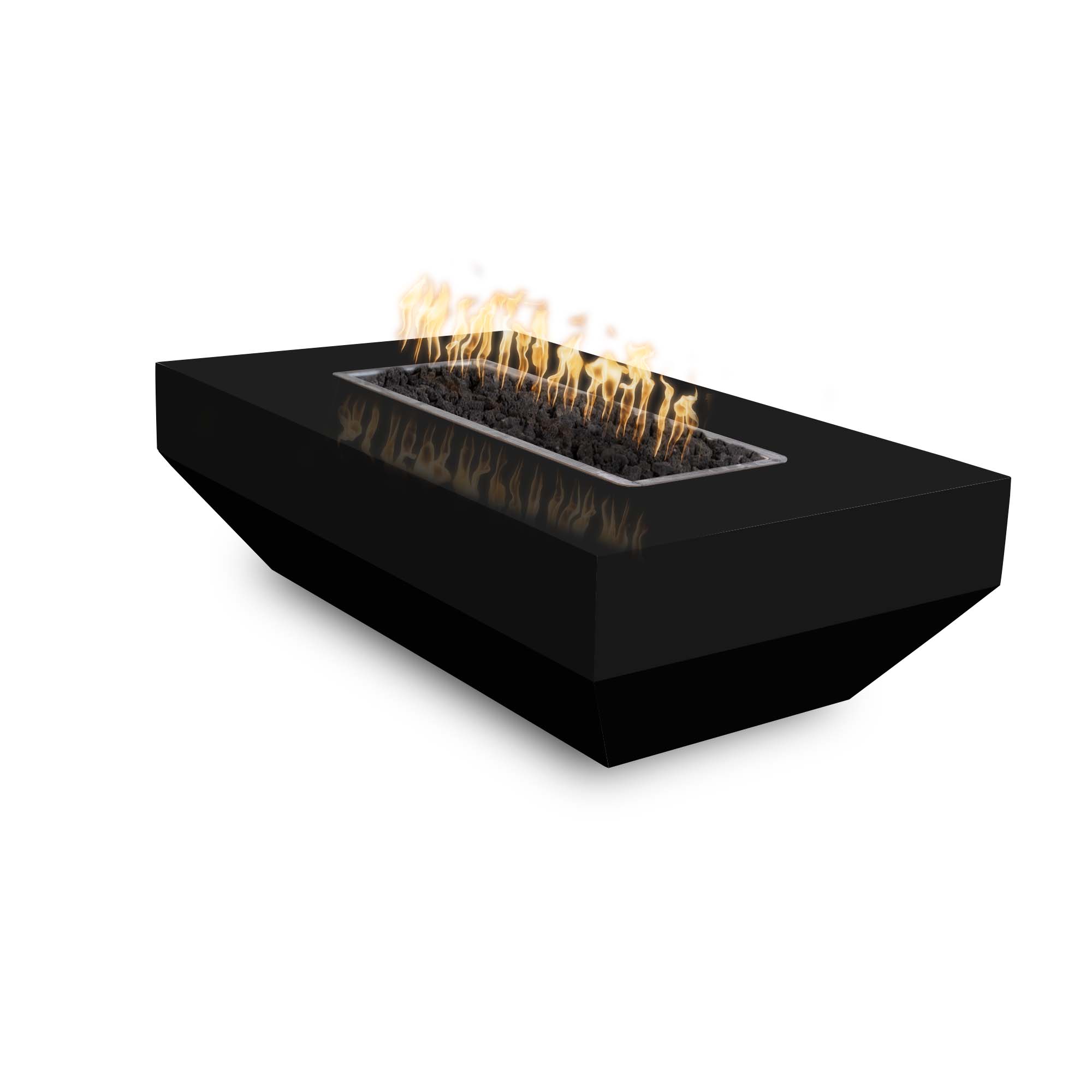 The Outdoor Plus 84" Rectangular Moderno Fire Pit - Powder Coated Metal
