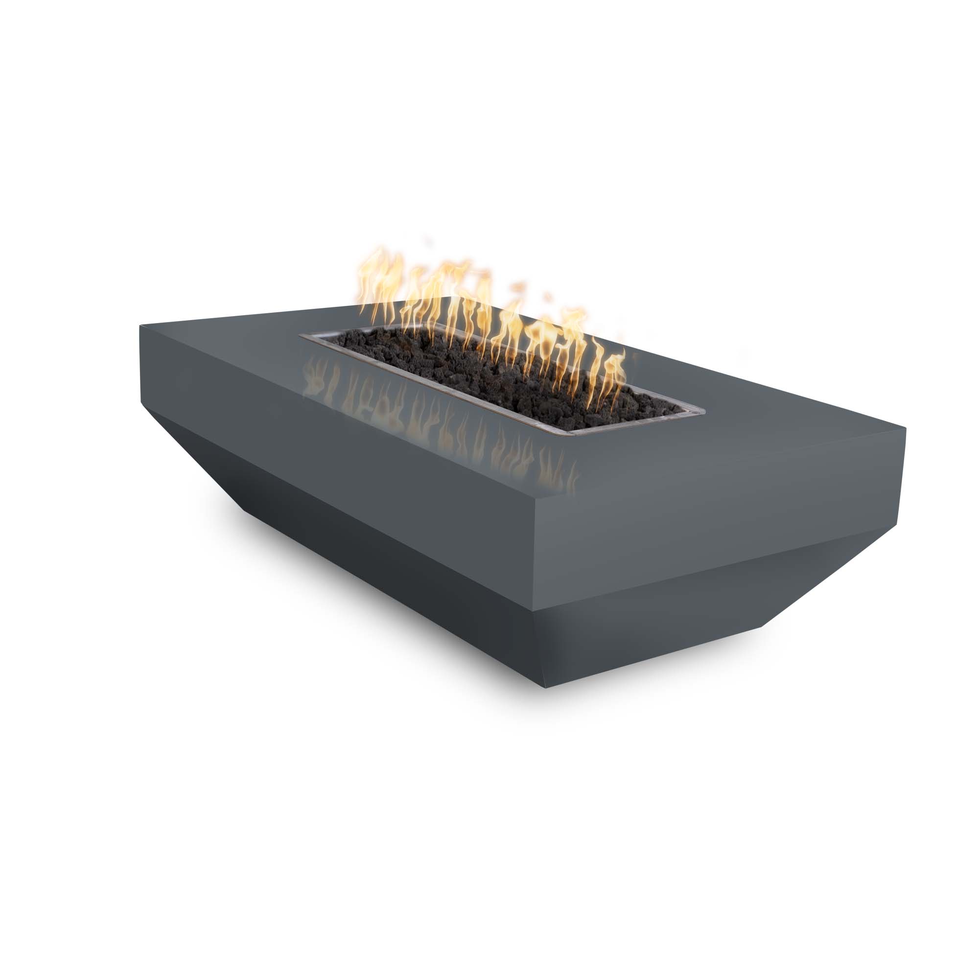 The Outdoor Plus 84" Rectangular Moderno Fire Pit - Powder Coated Metal