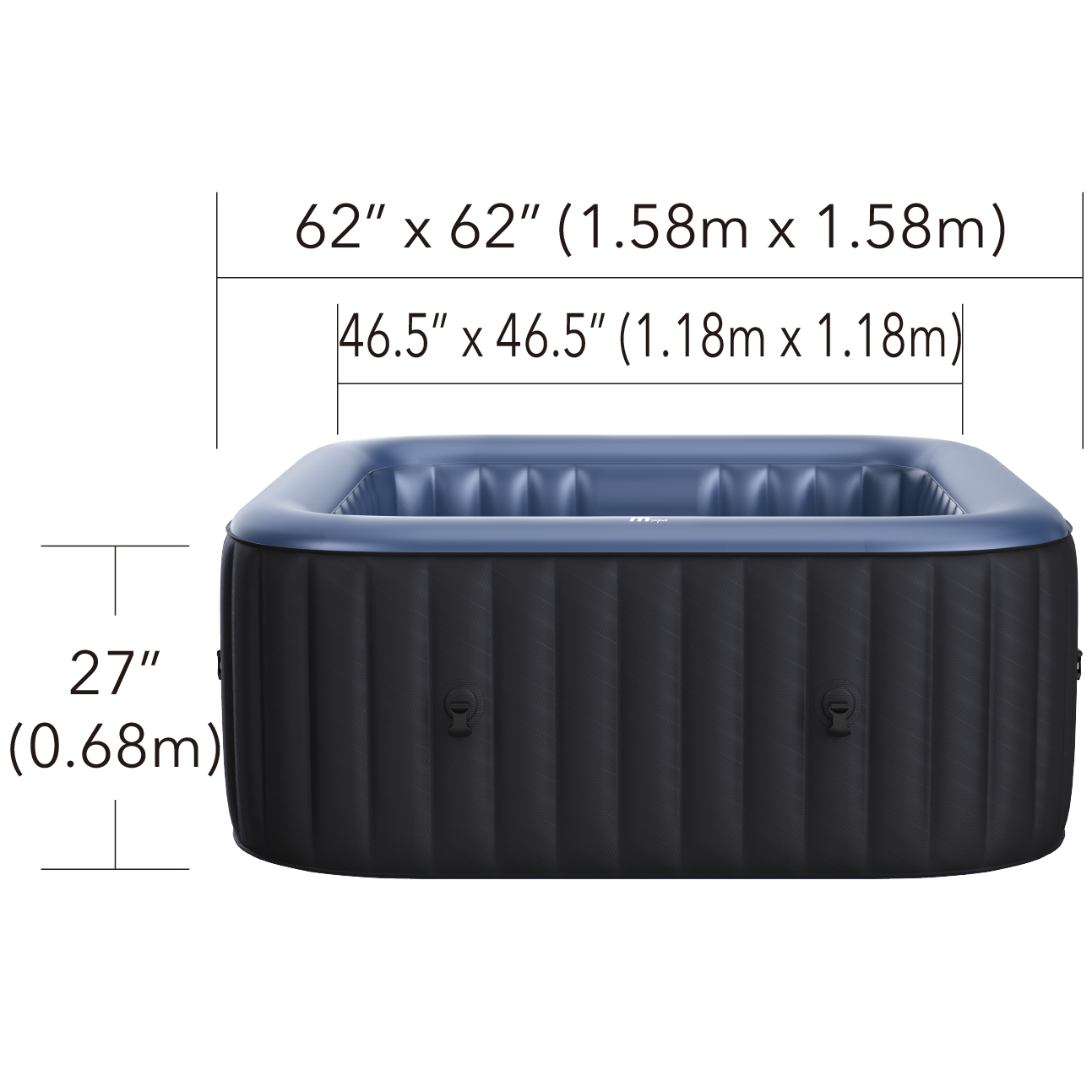 MSpa Comfort TEKAPO 6-Person Inflatable Square Bubble Spa