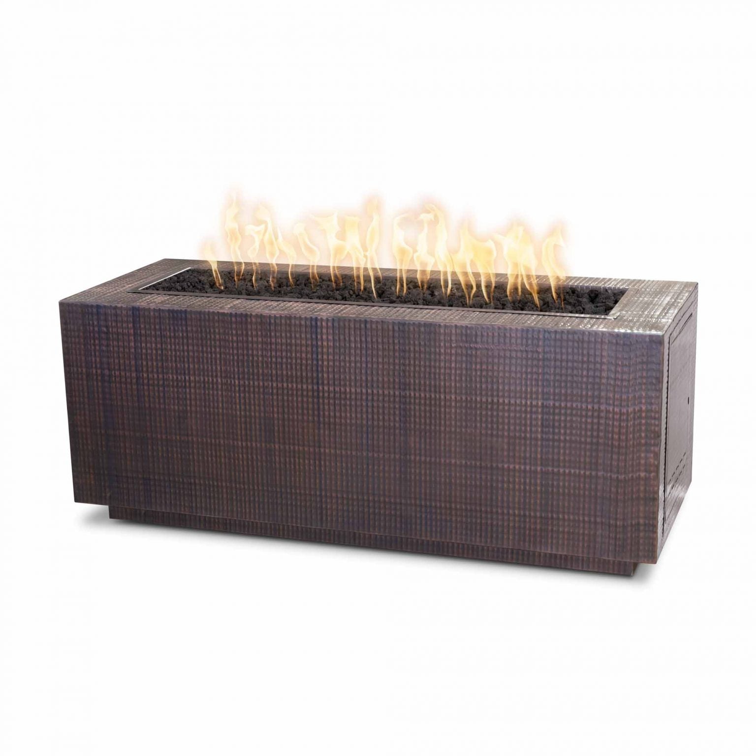 The Outdoor Plus 84" Rectangular Pismo Fire Pit - Hammered Copper