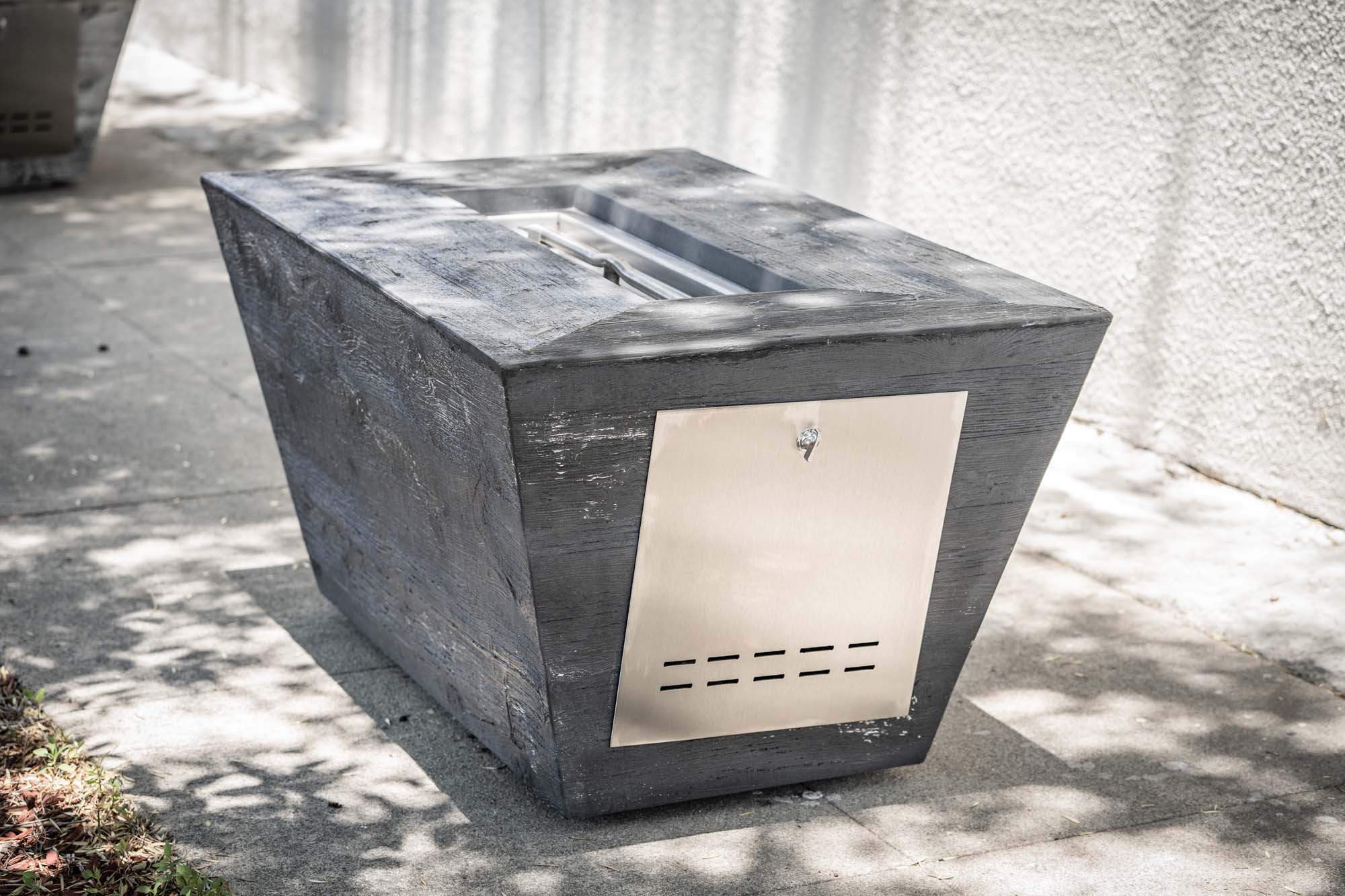 The Outdoor Plus 72" Rectangular Plymouth Fire Pit - GFRC Concrete - 16" Tall