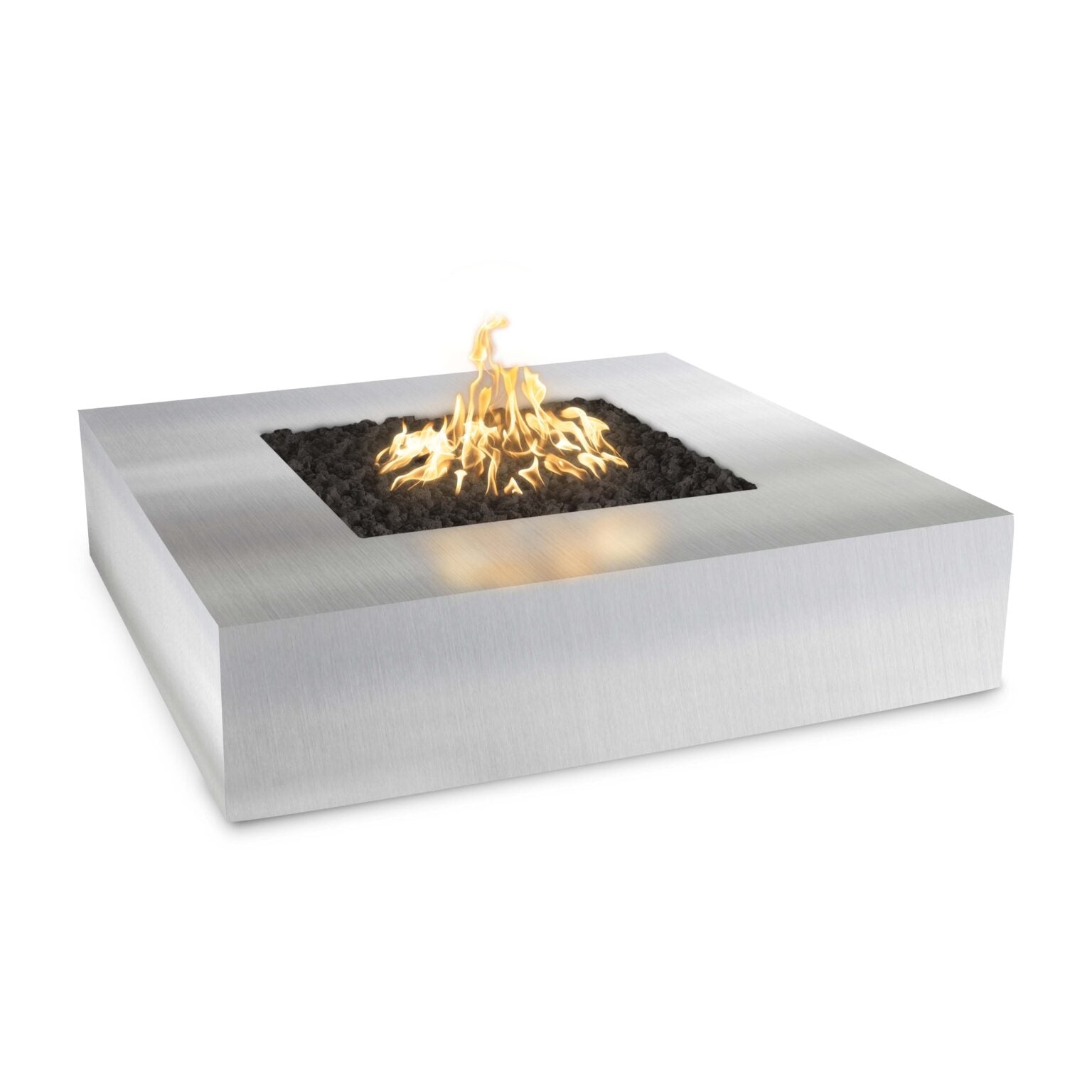 The Outdoor Plus 42" Rectangular Quad Fire Pit - Stainless Steel