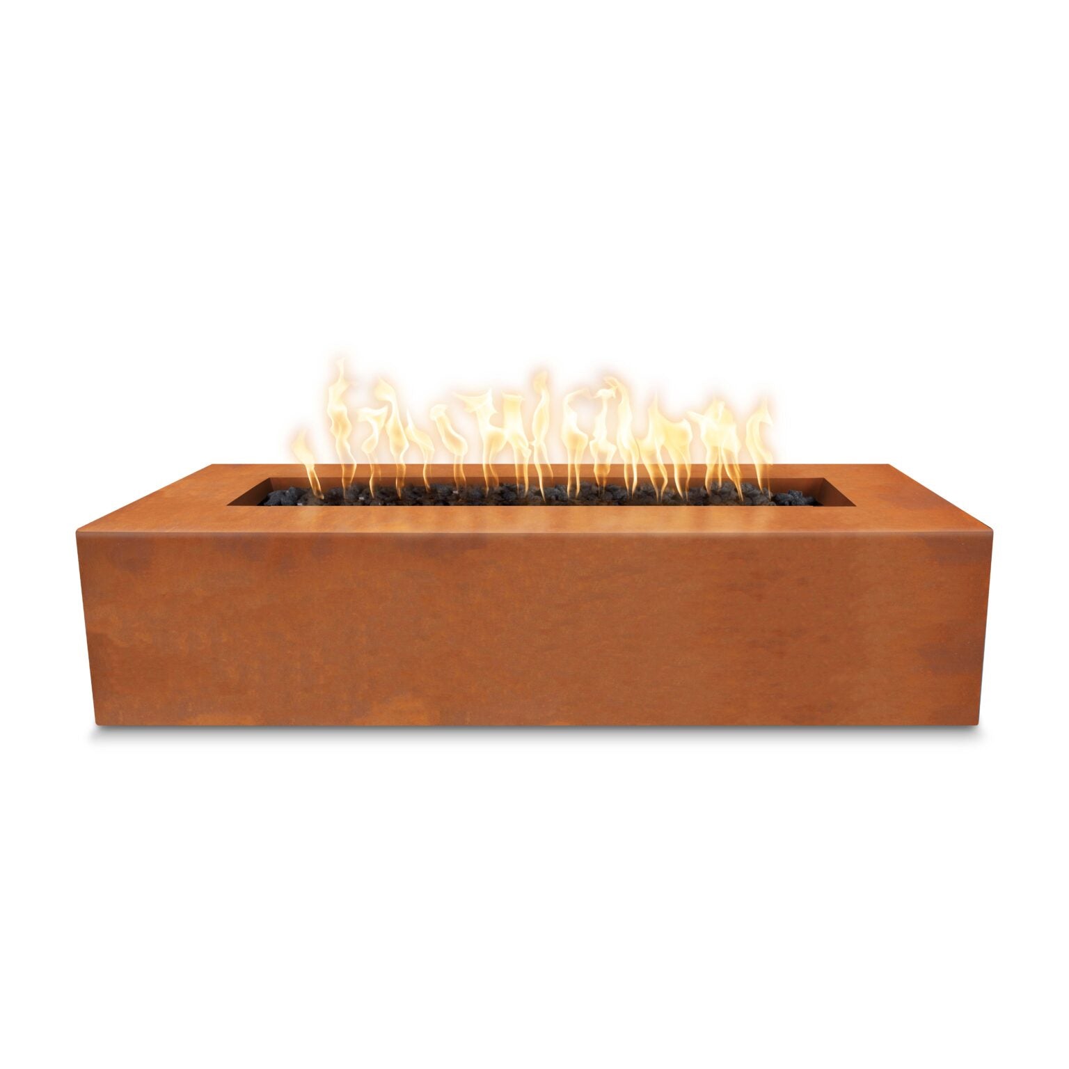 The Outdoor Plus 48" Rectangular Regal Fire Pit - Corten Steel