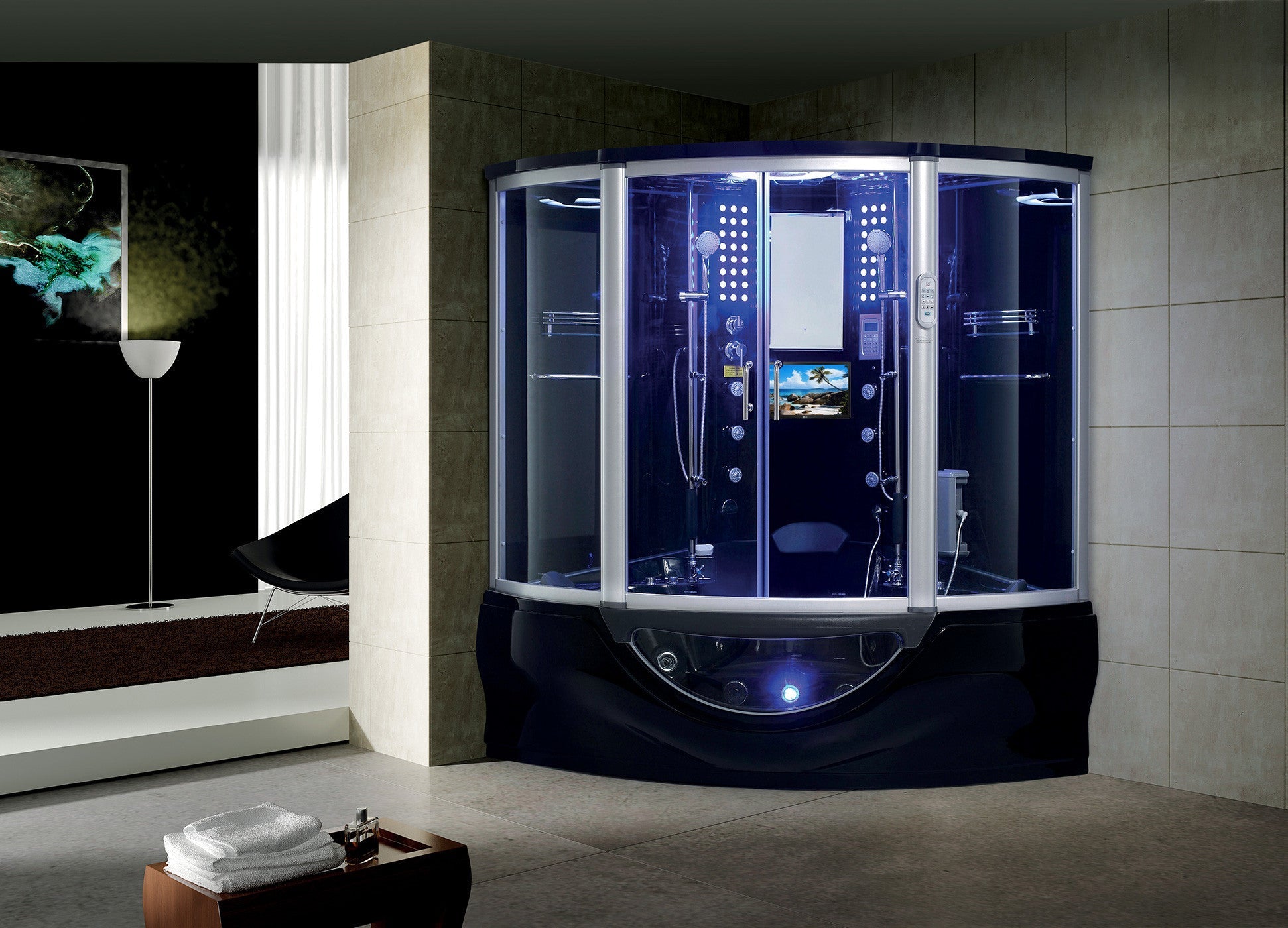 Maya Bath Platinum Superior Steam Shower w/ Built-In TV