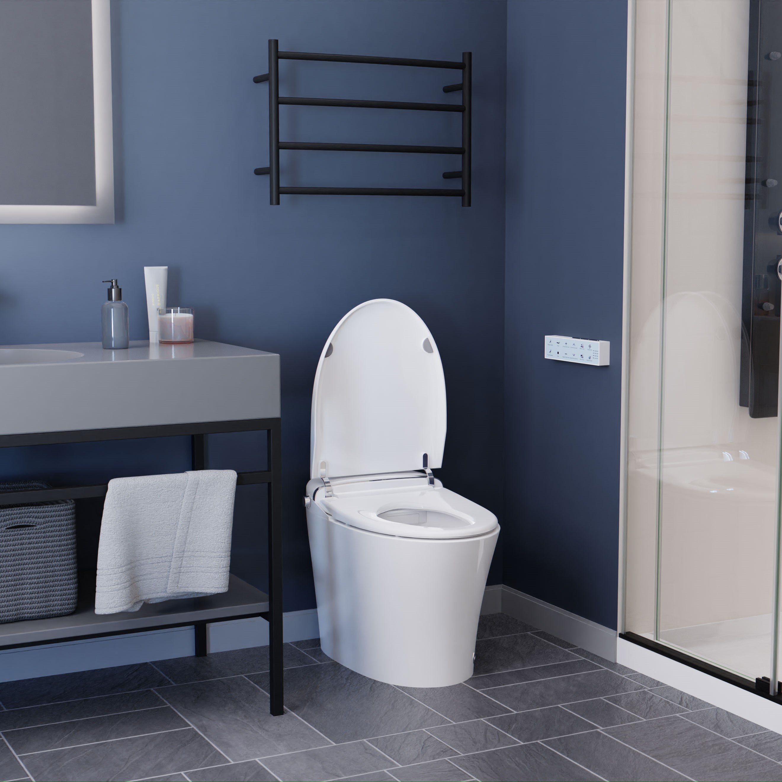 ANZZI ENVO Aura Smart Toilet Bidet with Remote & Auto Flush TL-STSF851WH