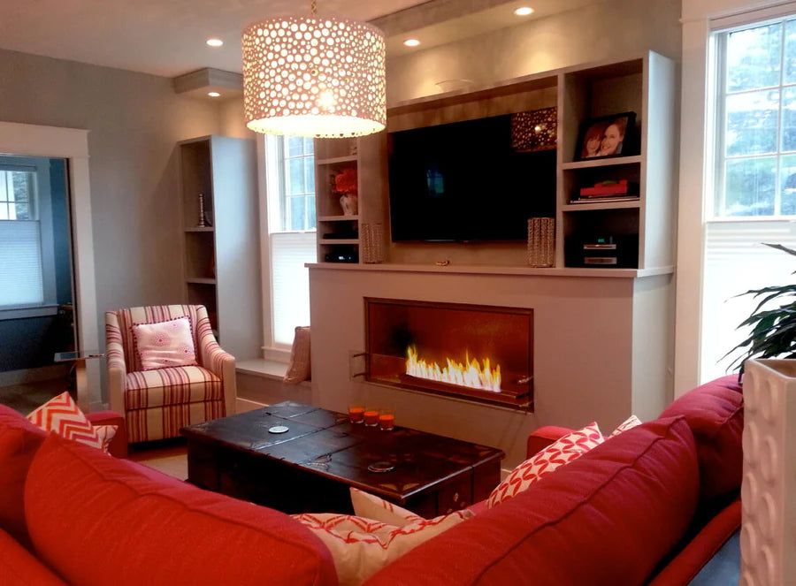 The Bio Flame 96" Firebox Double-Sided Ethanol Fireplace