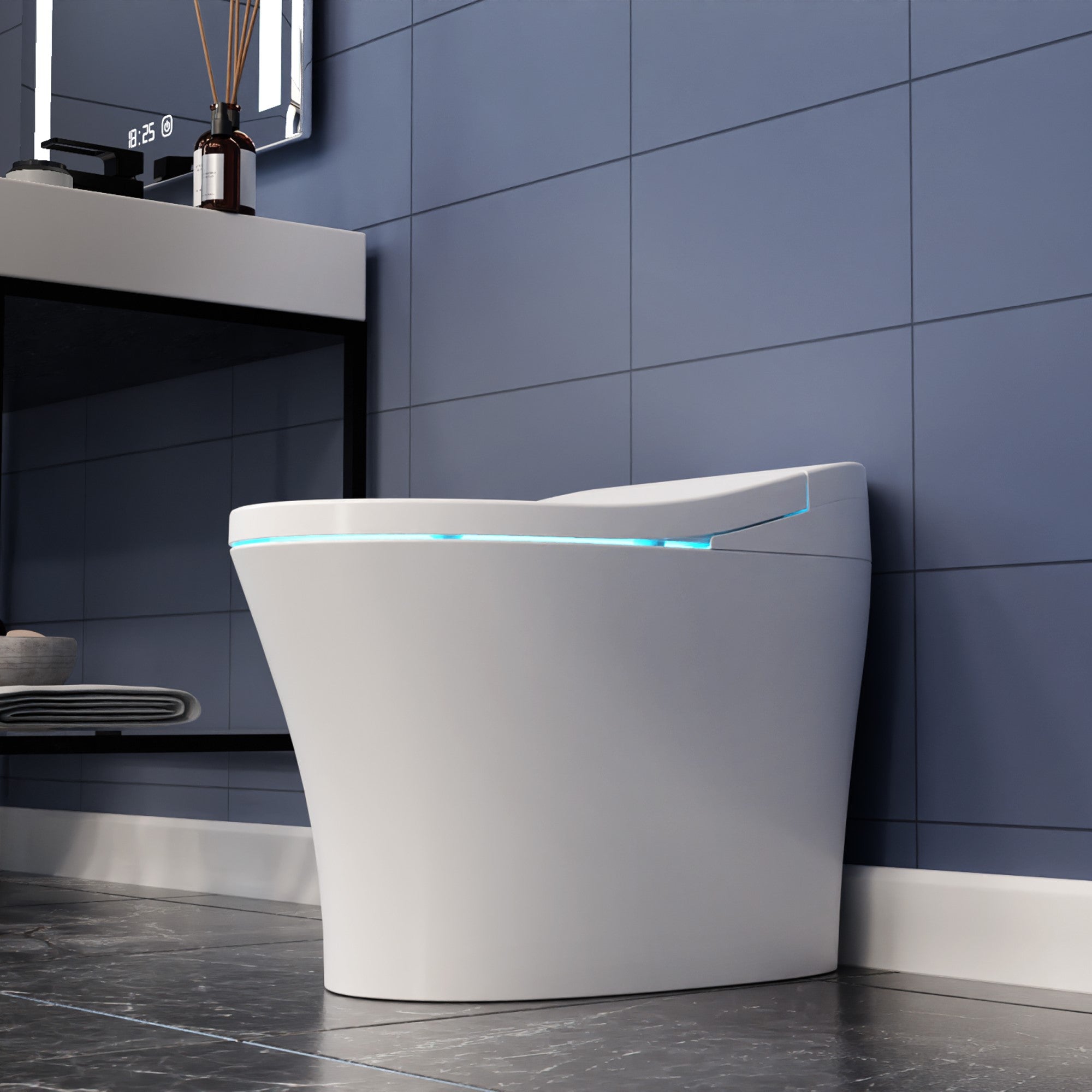 ANZZI ENVO Vail Smart Toilet Bidet with Remote and Auto Flush TL-ST823WH