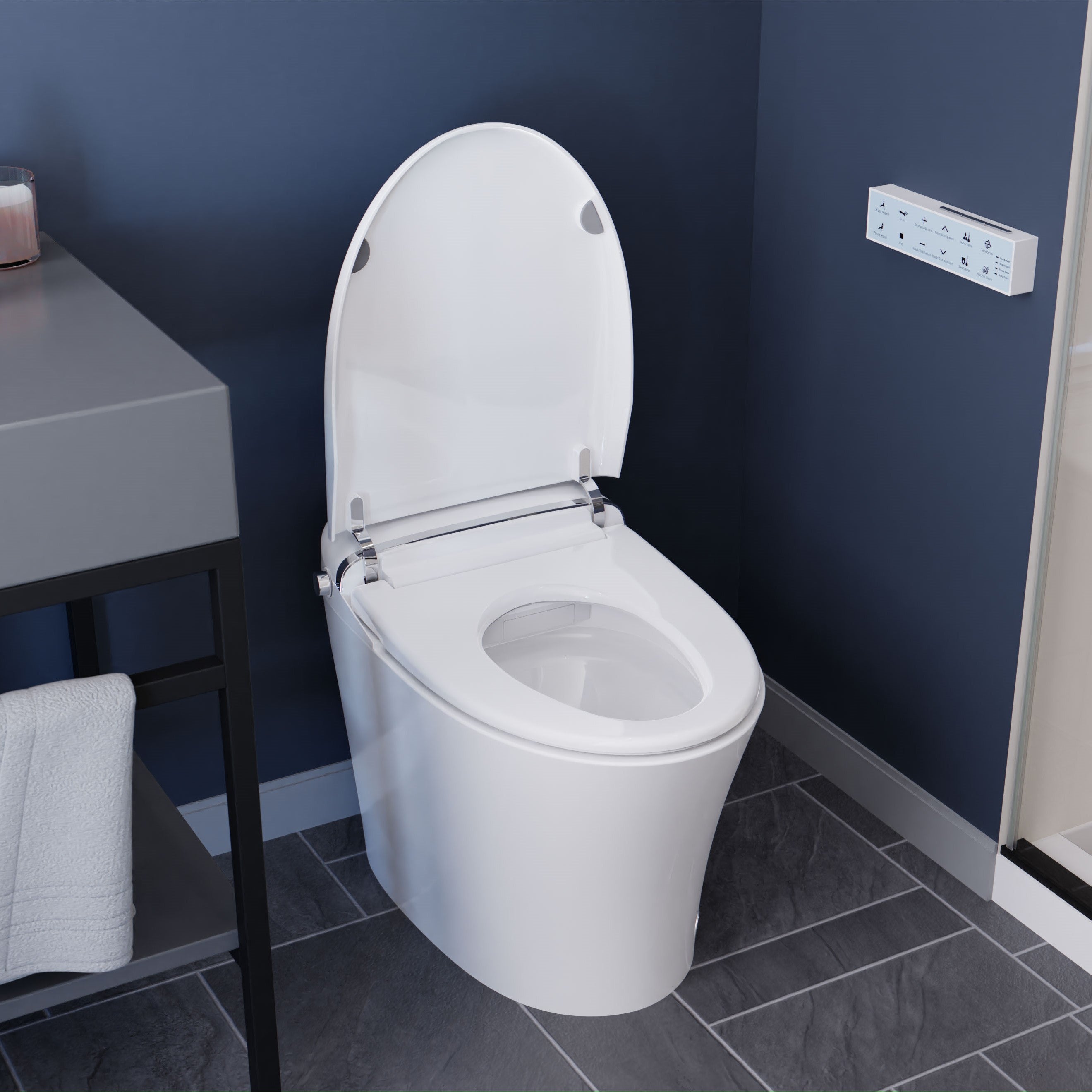 ANZZI ENVO Aura Smart Toilet Bidet with Remote & Auto Flush TL-STSF851WH